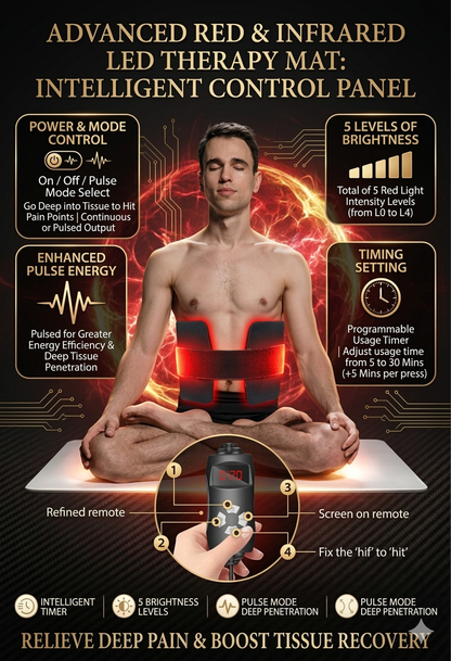 Pro-Relief Infrared Heating Pad - Deep Tissue Red Light Therapy Belt